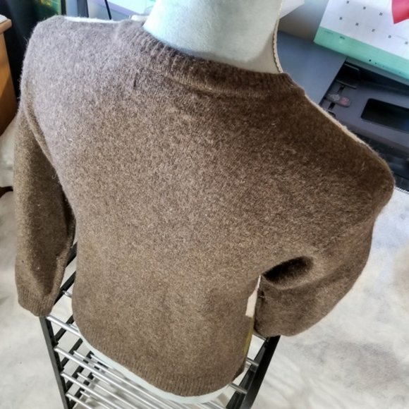 Club Room Argyle 100% LAMBSWOOL V-Neck L/S Top - Picture 4 of 8